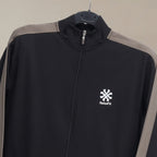 GR Apparel Contrast Panel Tracksuit — Black — jacket chest detail
