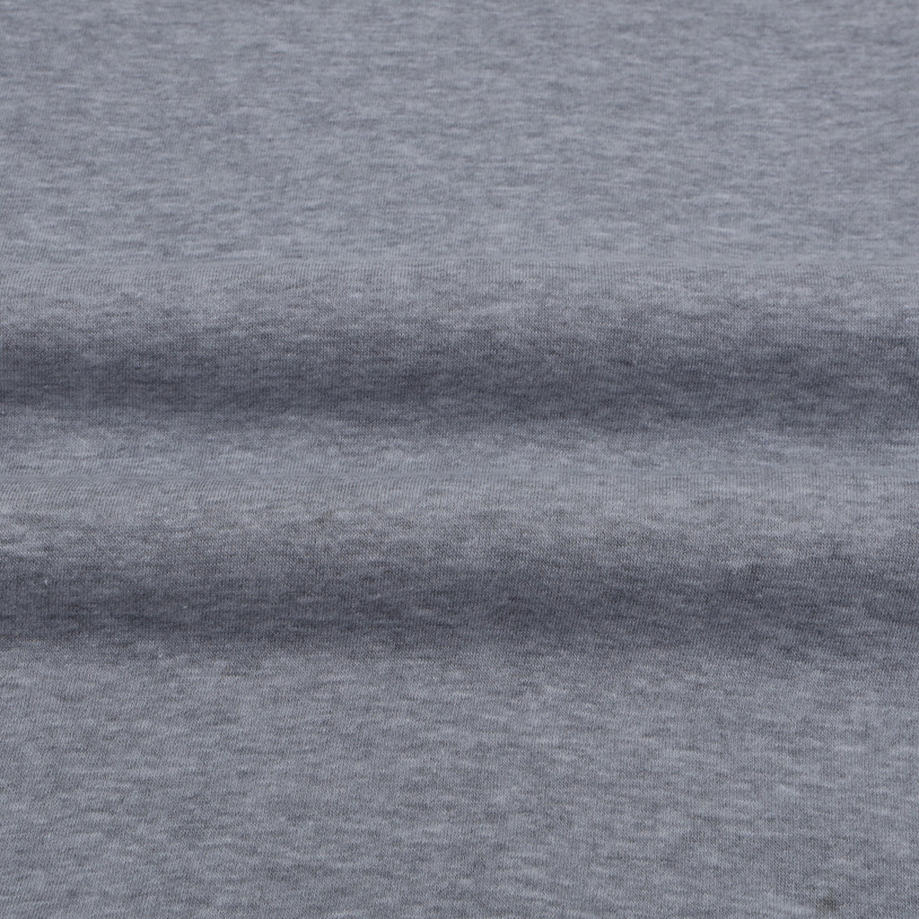 GR Apparel Crewneck Sweatshirt — Heather Grey — fabric close-up