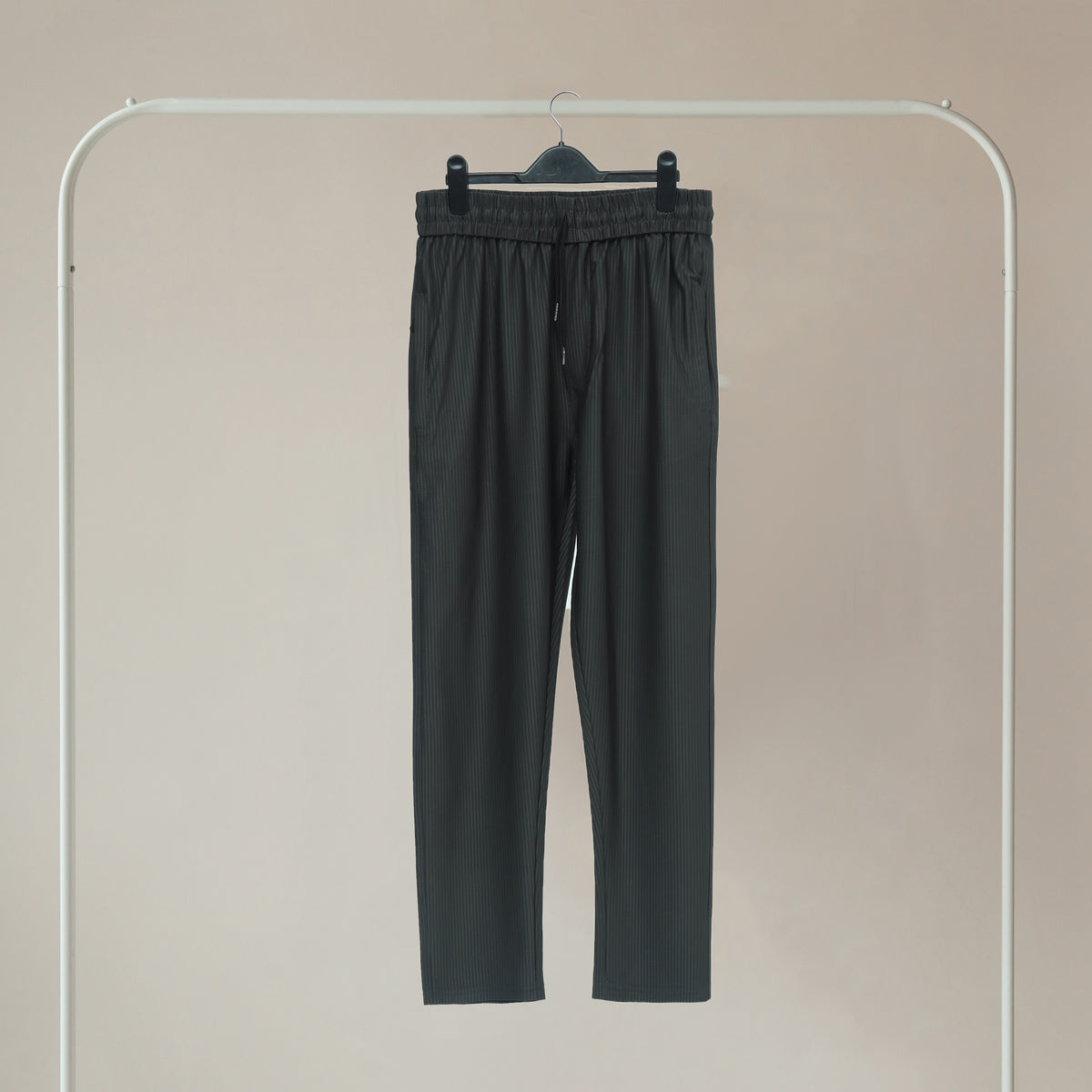 GR Apparel Essential Tee & Jogger Set — Black — trousers front