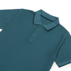 GR Apparel Piqué Polo — Teal — collar detail