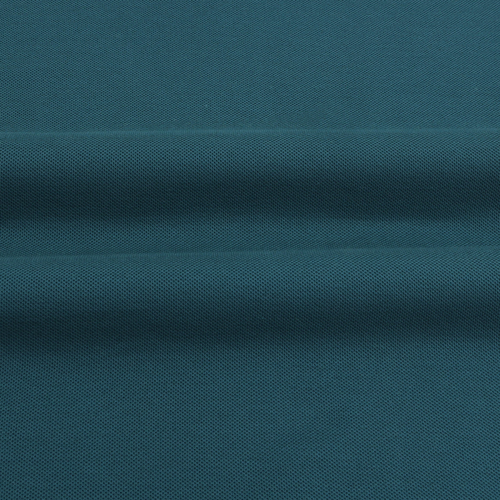 GR Apparel Piqué Polo — Teal — fabric close-up