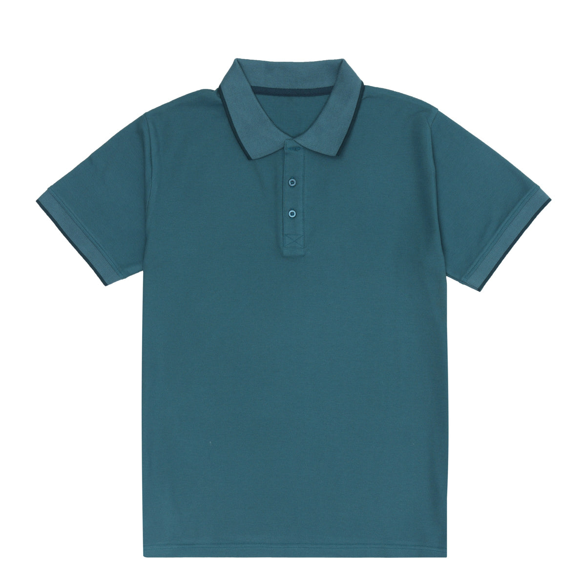 GR Apparel Piqué Polo — Teal — front