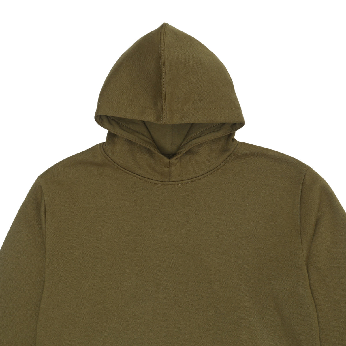 GR Apparel Pullover Hoodie — Olive — hood detail