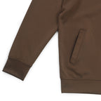 GR Apparel Zip-Up Track Jacket — Brown — pocket and cuff detail