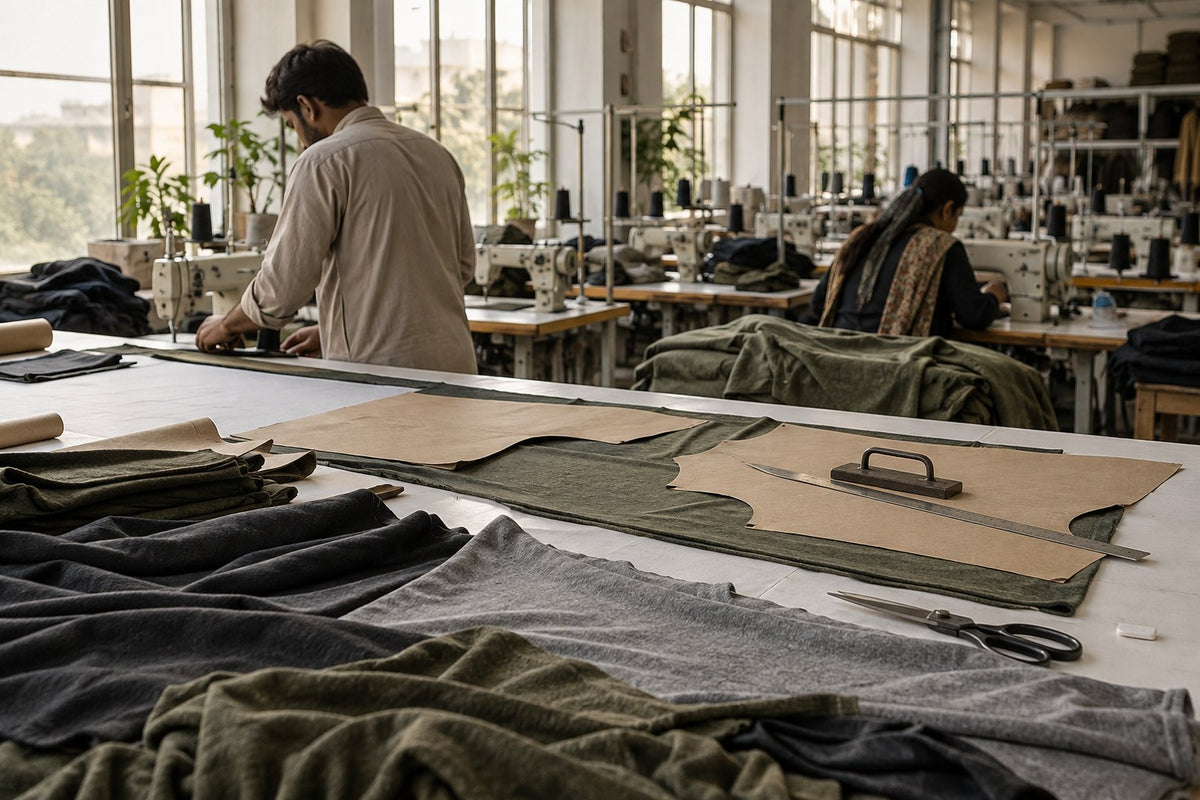 Illustrative production scene for GR Apparel