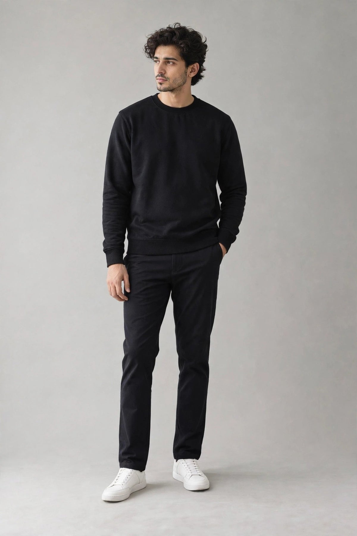 GR Apparel Crewneck Sweatshirt in black — front