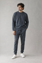 GR Apparel Sweatshirt & Jogger Set in charcoal — front