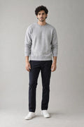 GR Apparel Crewneck Sweatshirt in heather grey — front