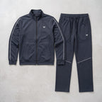 GR Apparel Piped Tracksuit Set in charcoal — front